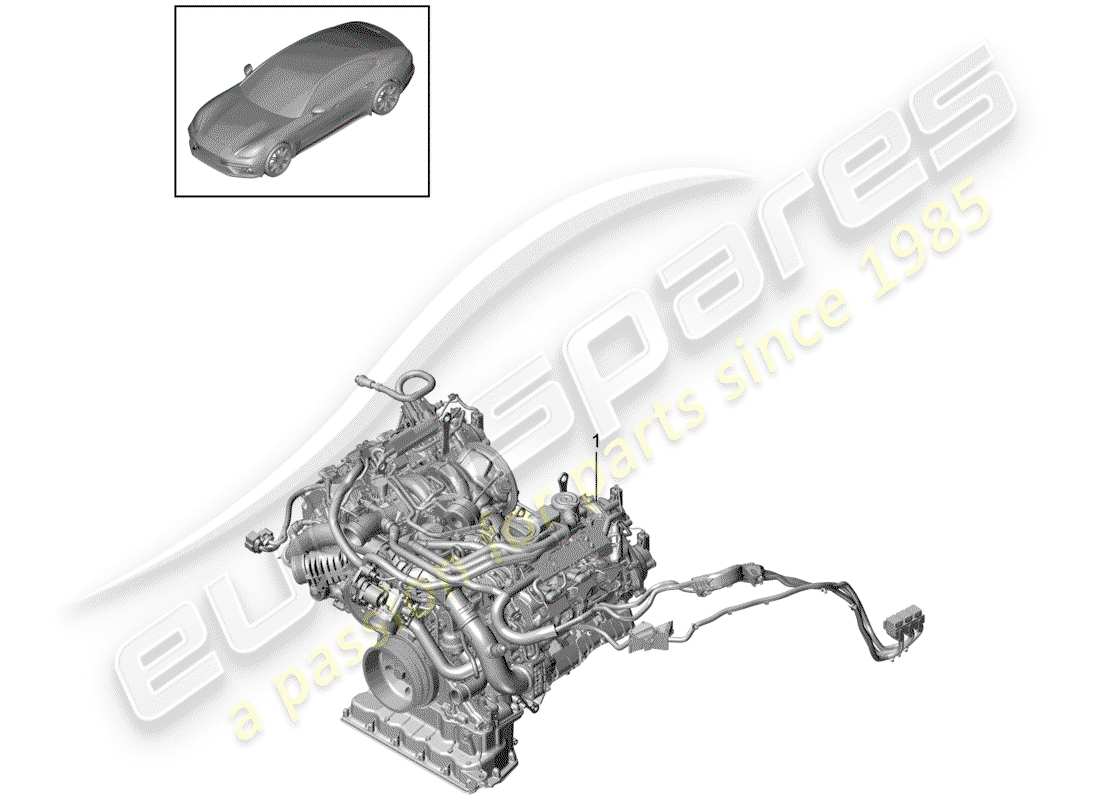porsche 2017 (panamera 971-1) moteur de remplacement schéma des pièces