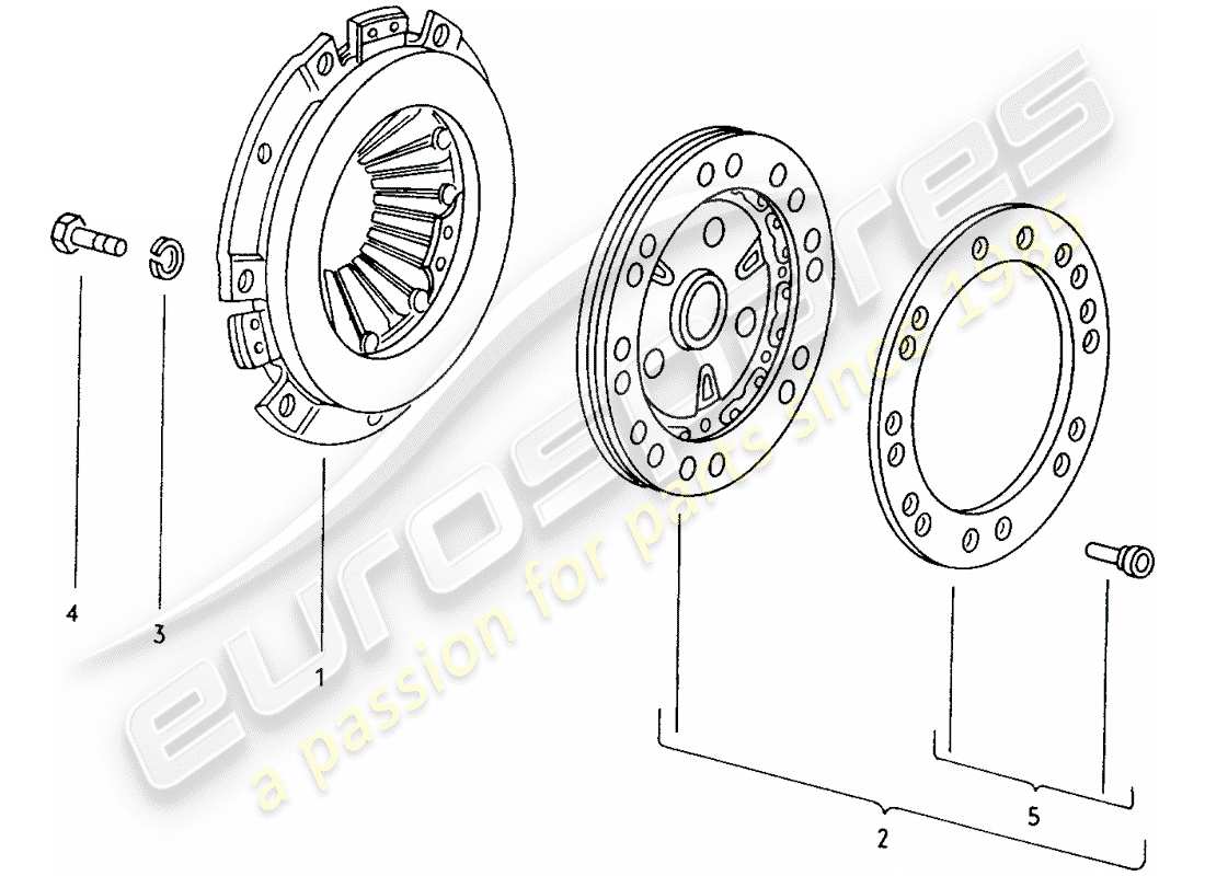 porsche 1974 (914) embrayage schéma des pièces