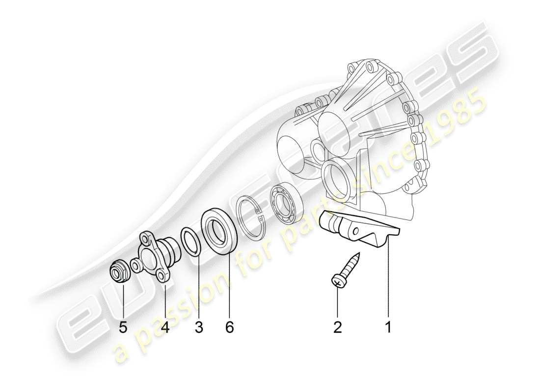 porsche 2008 (997-1 turbo / gt2) tiptronique schéma des pièces