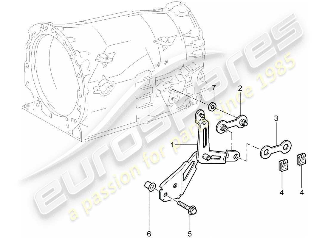 porsche 2007 (997-1 turbo / gt2) tiptronique schéma des pièces