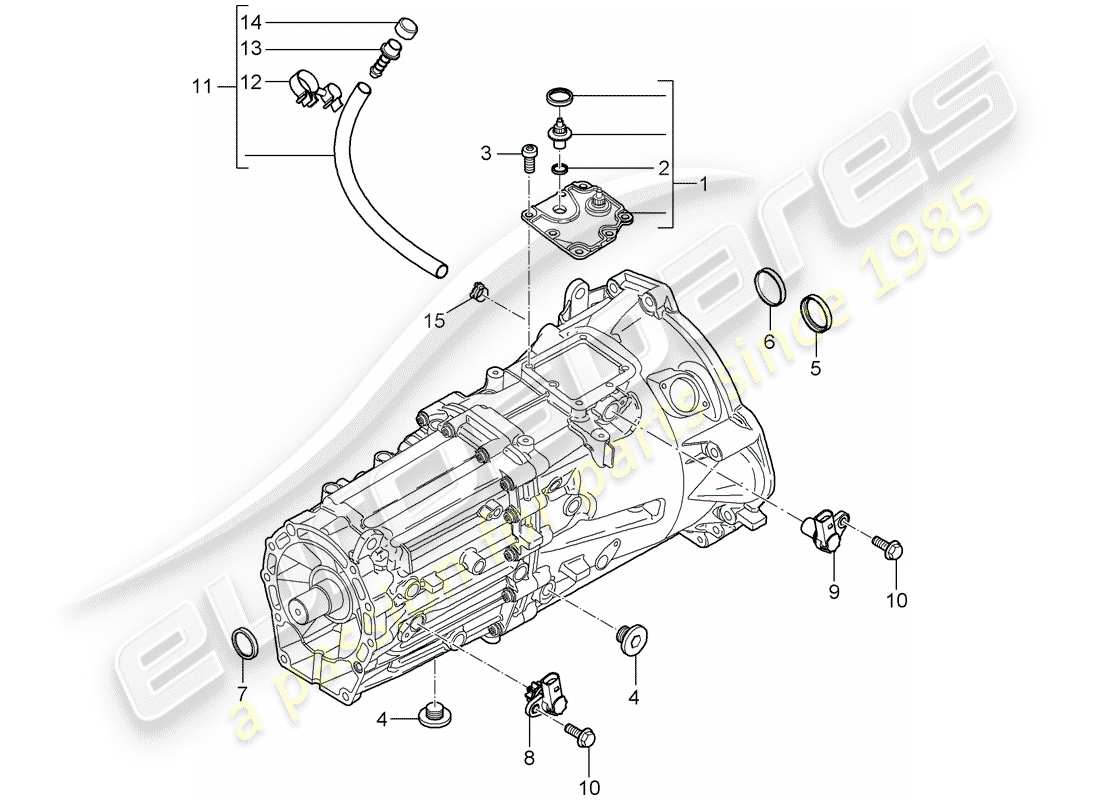 porsche 2004 (cayenne e1 9pa) boîte de vitesses manuelle schéma des pièces