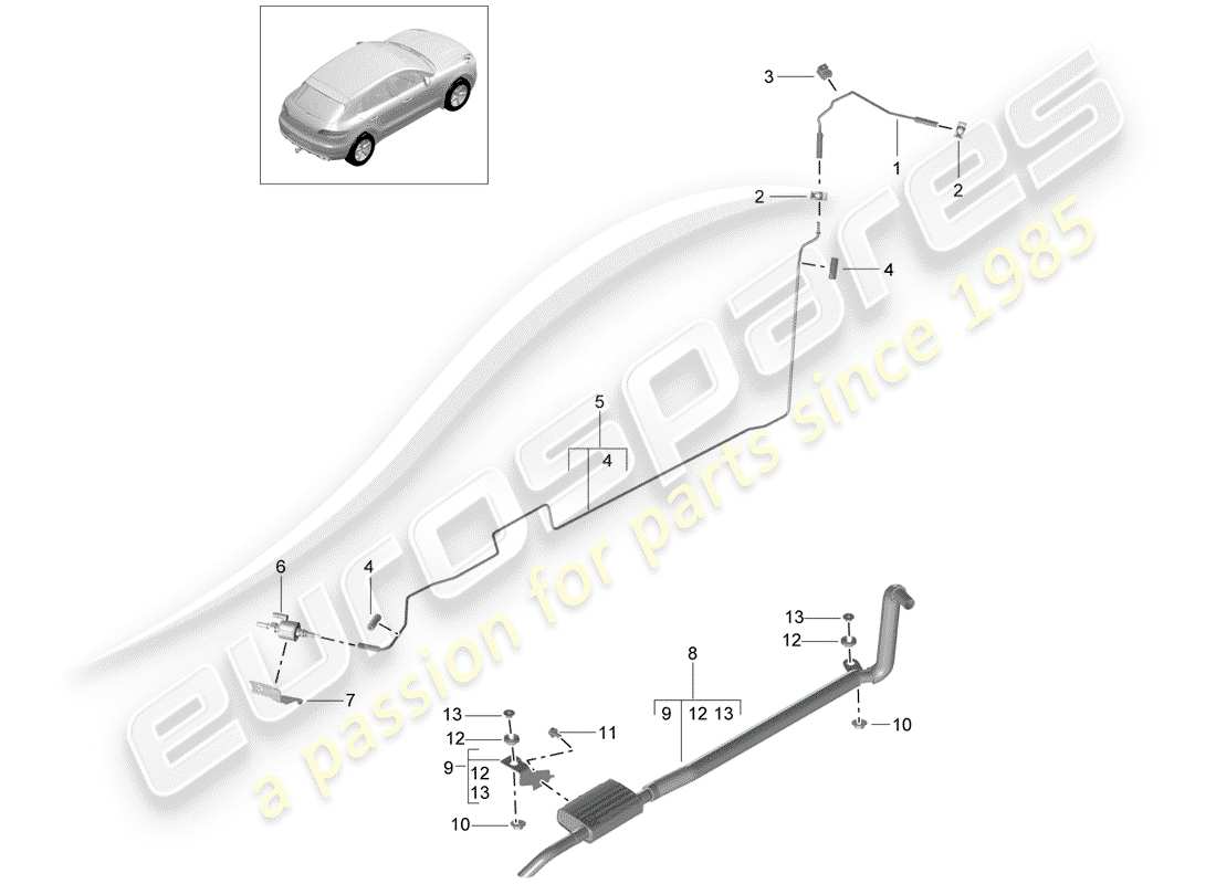 porsche 2015 (macan) chauffage d'appoint schéma des pièces
