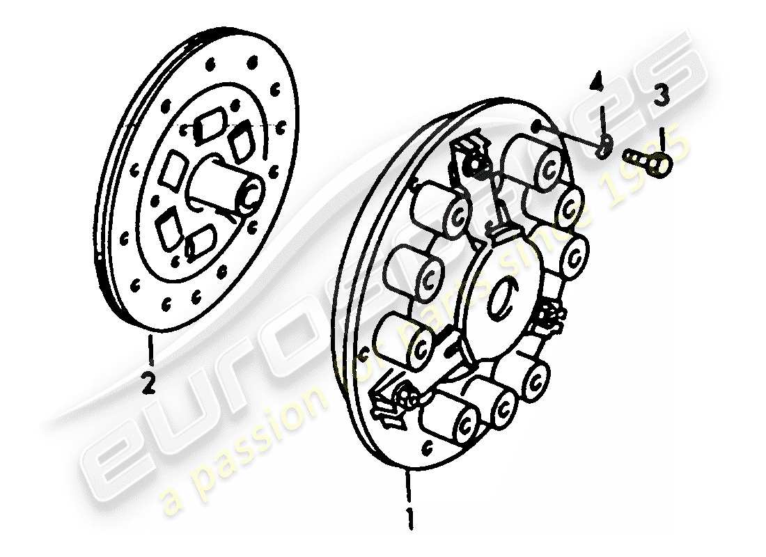 porsche 1958 (356/356a) embrayage schéma des pièces