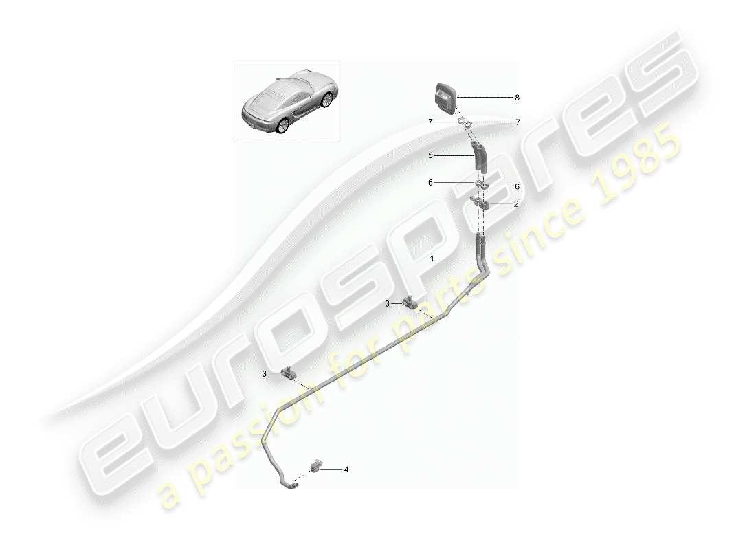 porsche 2016 (981 cayman) chauffage schéma des pièces