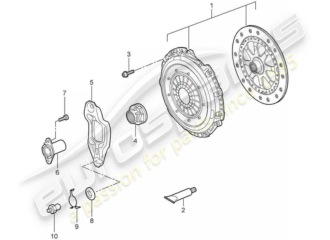 porsche 2005 (997-1) embrayage schéma des pièces