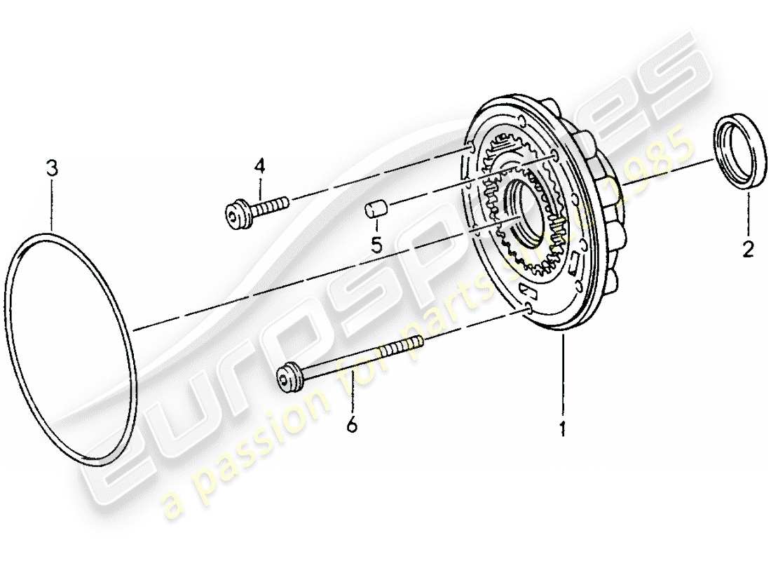 porsche 1996 (993) tiptronic - pompe à huile schéma des pièces