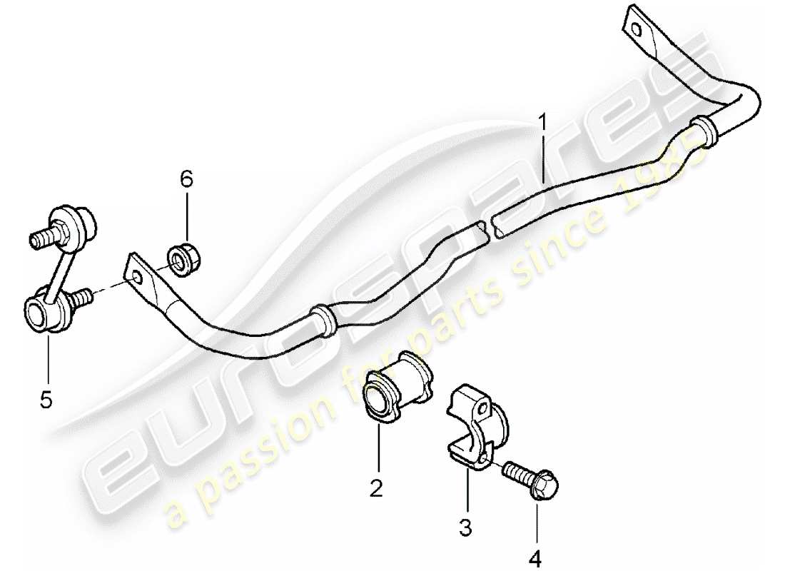 porsche 2007 (997-1) stabilisateur schéma des pièces