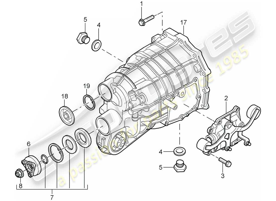 porsche 2007 (997-1) boîte de vitesses manuelle schéma des pièces