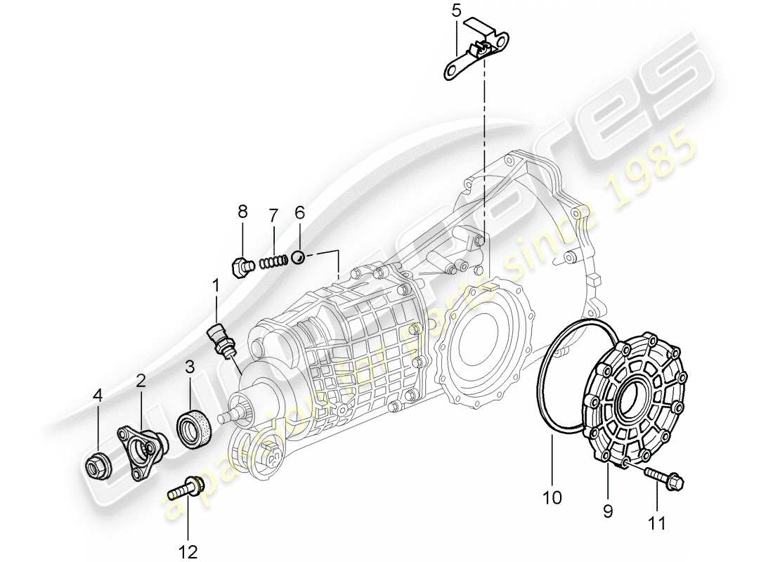 porsche 2005 (996) transmission - pièces individuelles schéma des pièces
