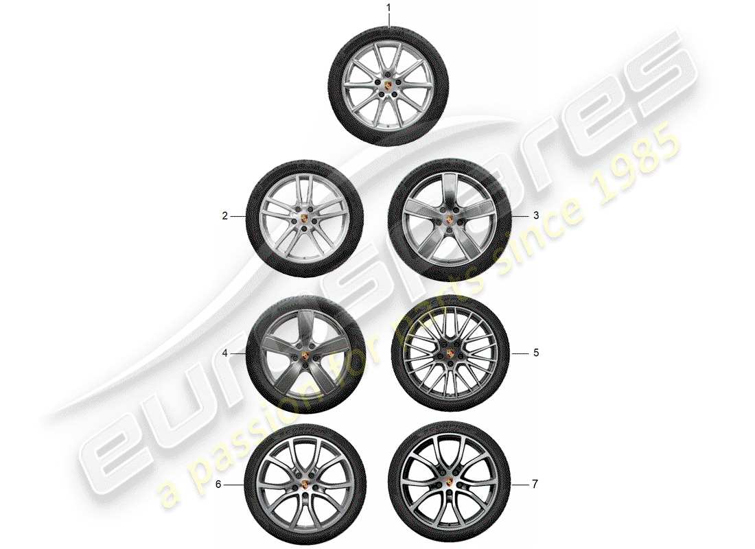 porsche 2011 (tequipment cayenne) ensemble d'engrenages schéma des pièces