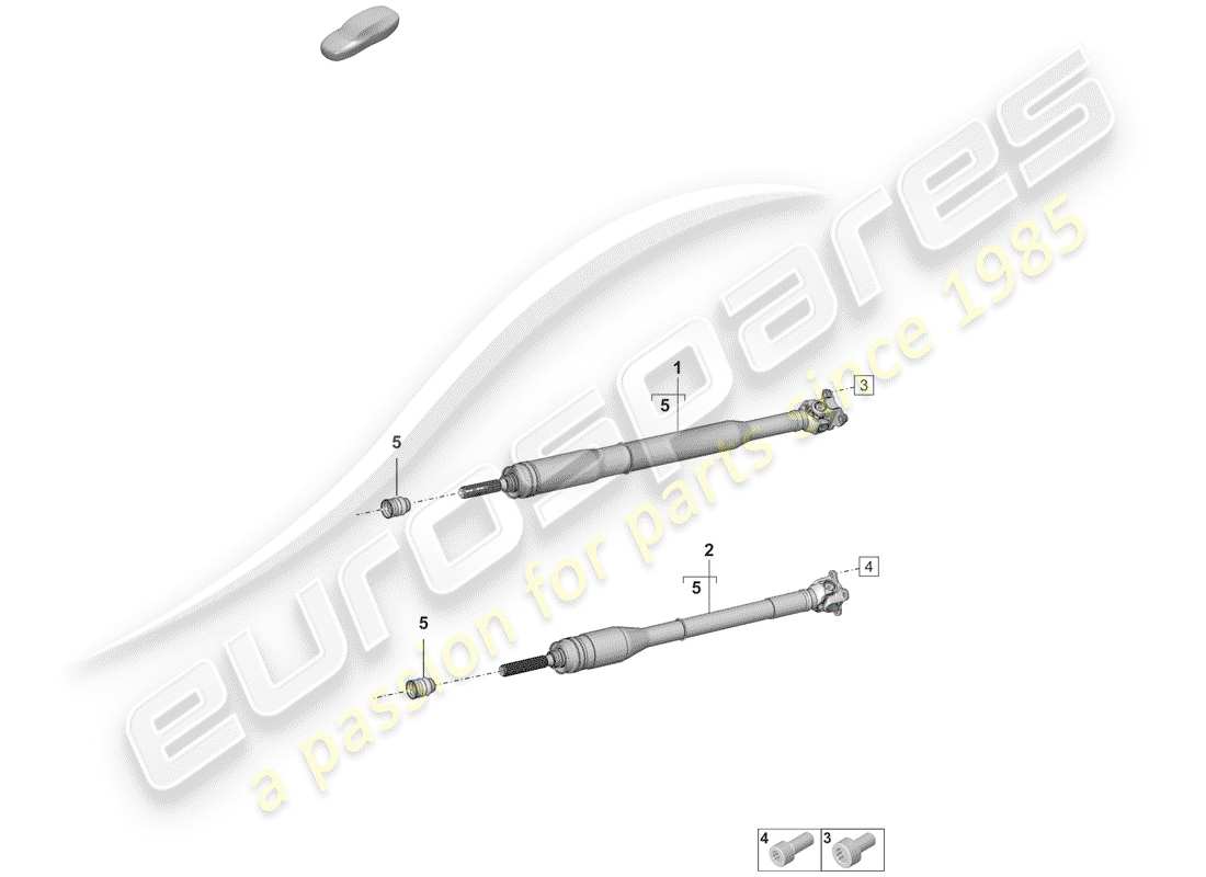 porsche 2019 (992-1) arbre de transmission schéma des pièces
