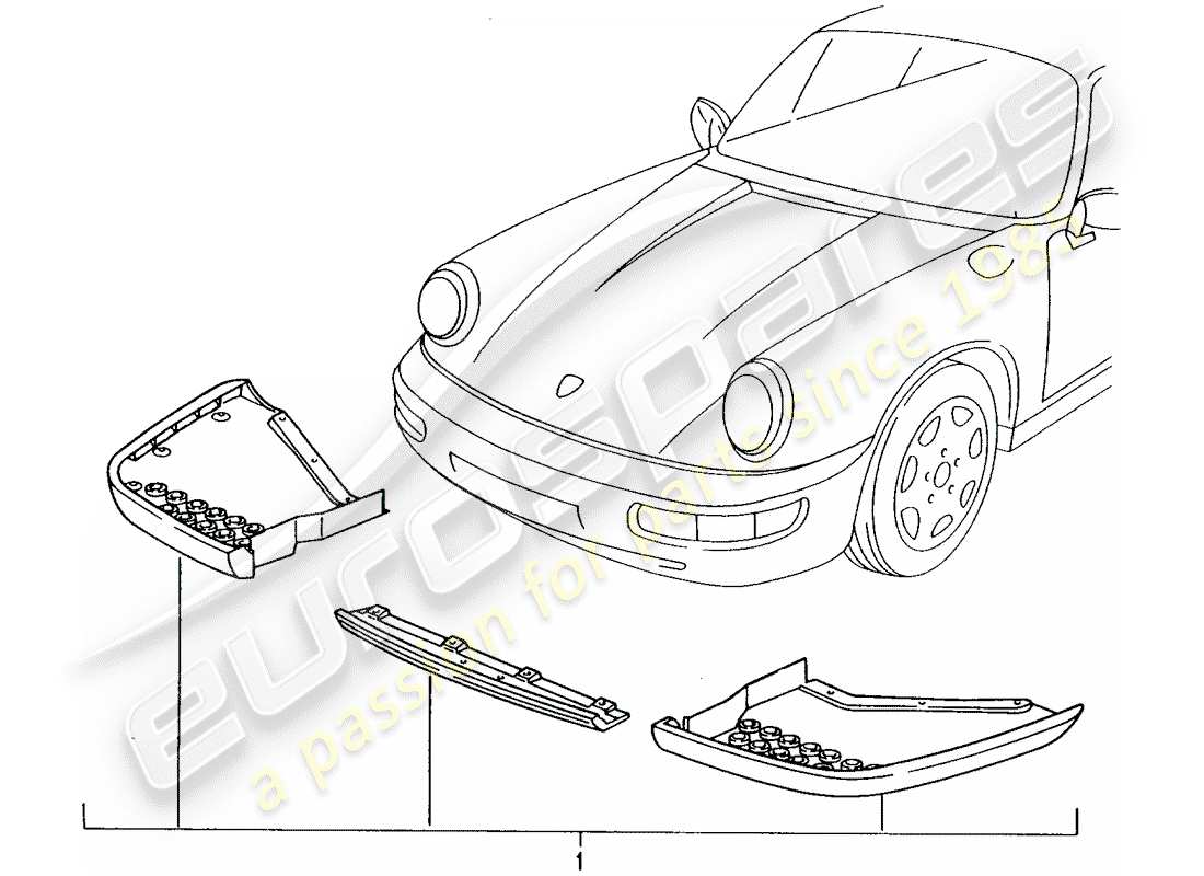 porsche tequipment catalogue (2001) spoiler avant schéma des pièces