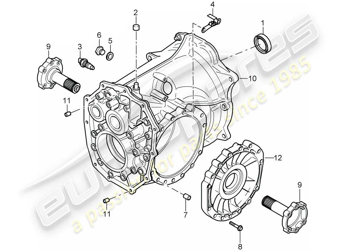 porsche 2007 (997-1) boîte de vitesses manuelle schéma des pièces