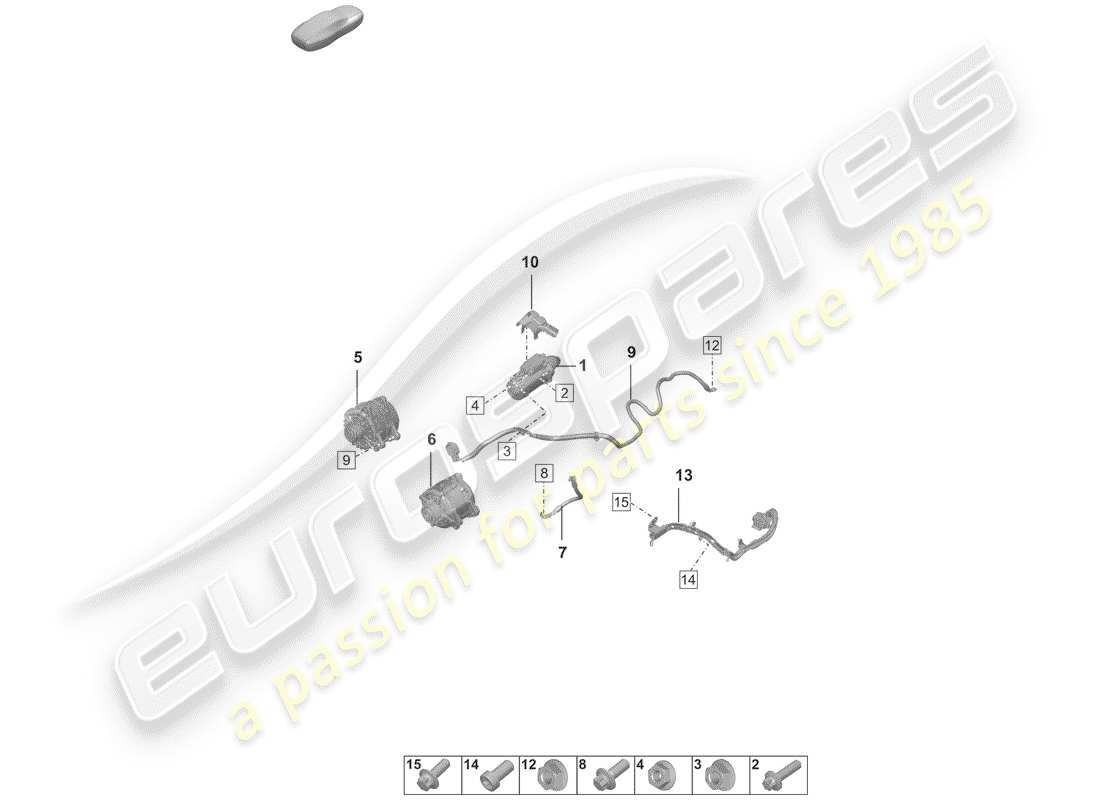 porsche 2019 (992-1) entrée schéma des pièces