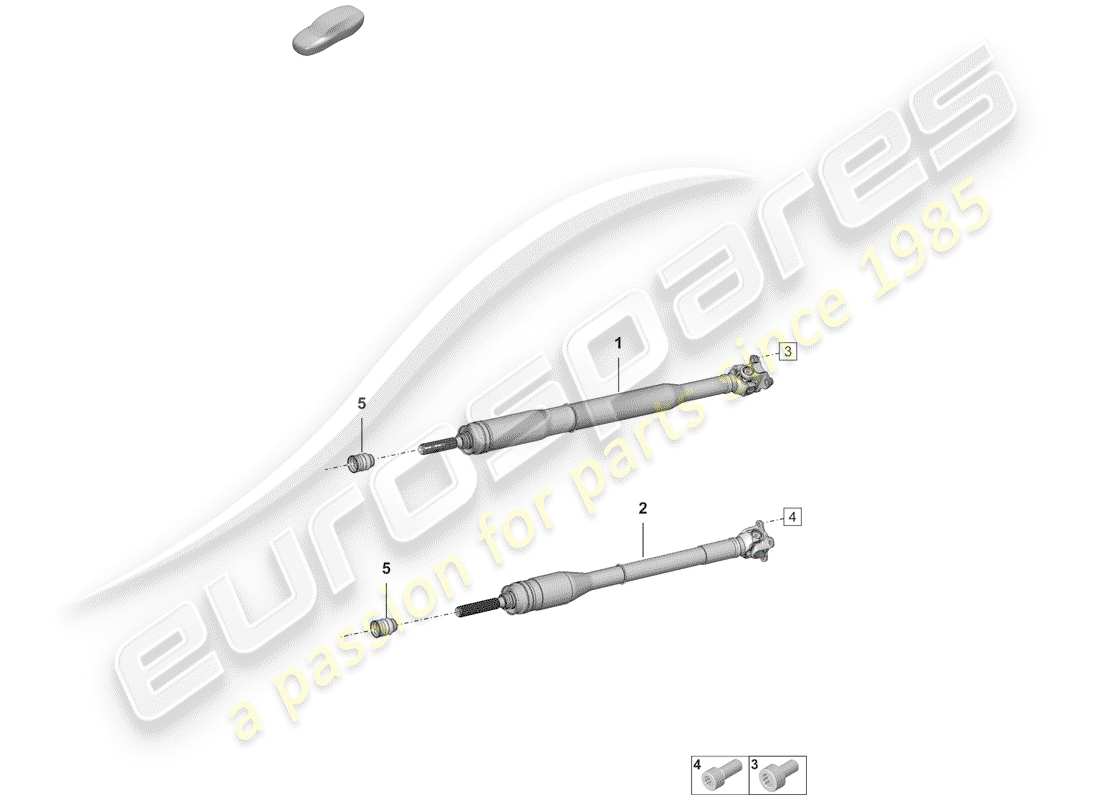 porsche 2020 (992-1) arbre de transmission schéma des pièces