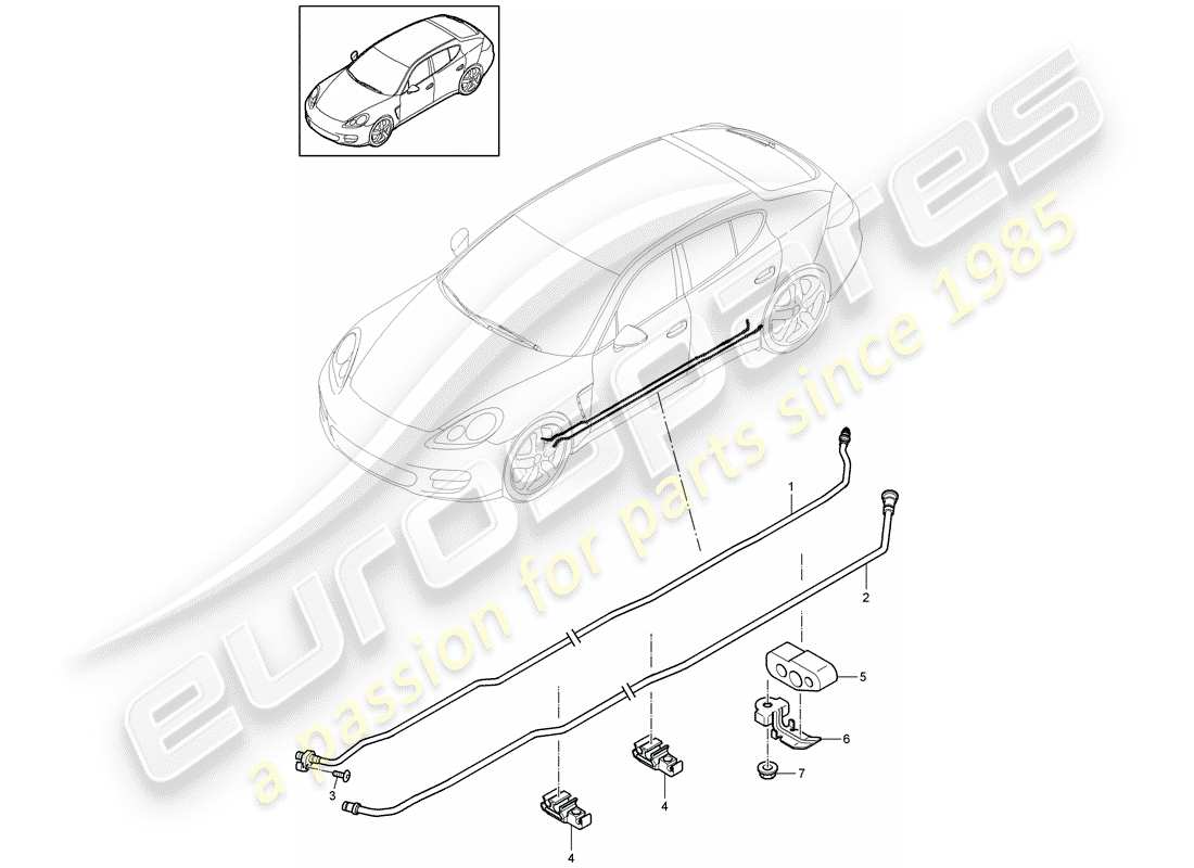 porsche 2015 (panamera 970) stabilisateur schéma des pièces