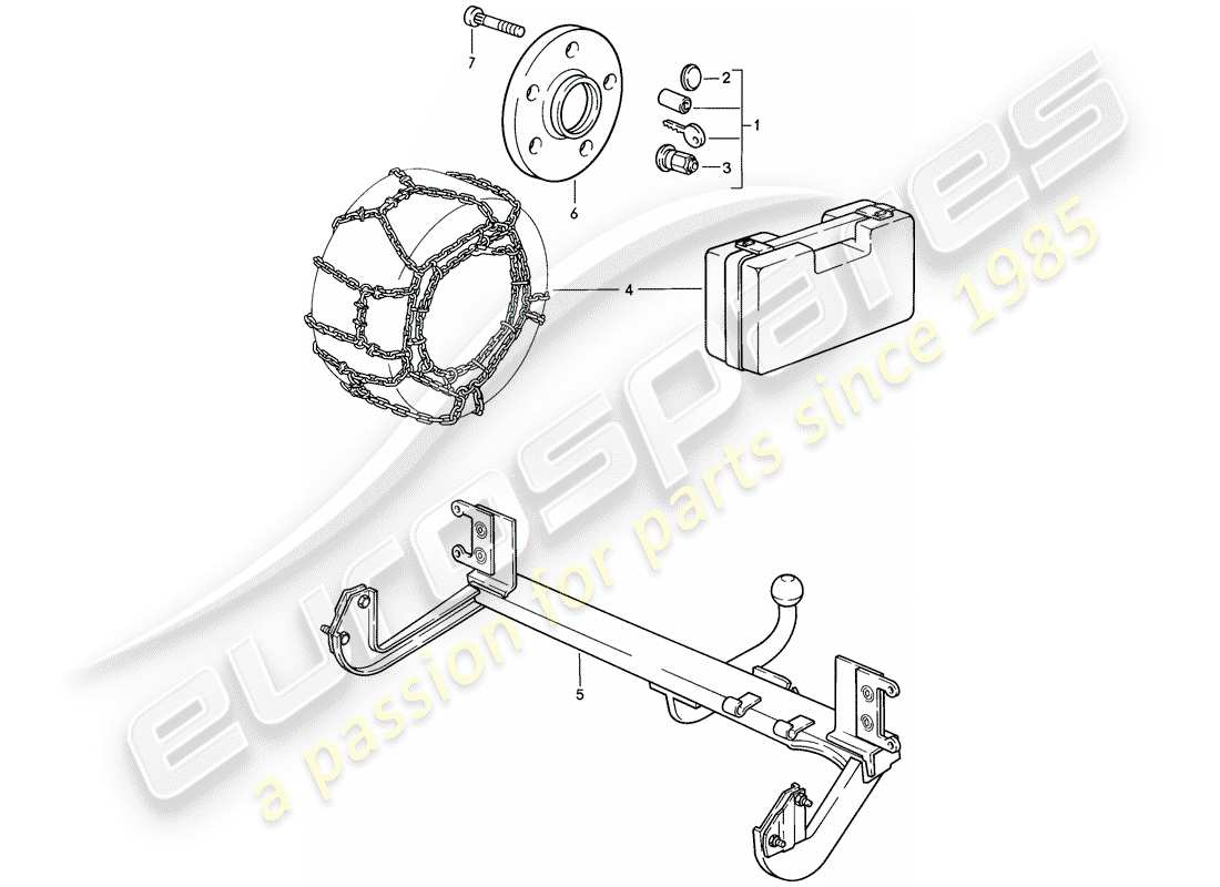 porsche 1986 (944) accessoires schéma des pièces