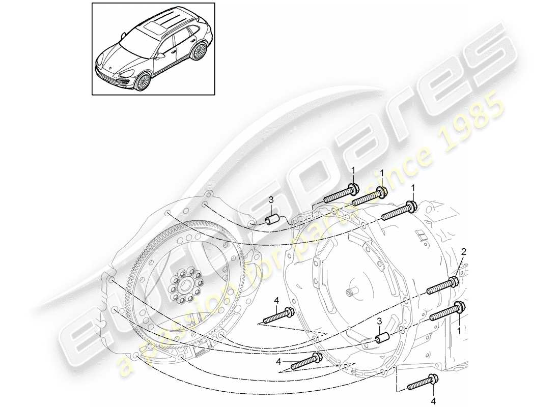 porsche 2013 (cayenne e2 92a) pièces de montage pour moteur et schéma des pièces