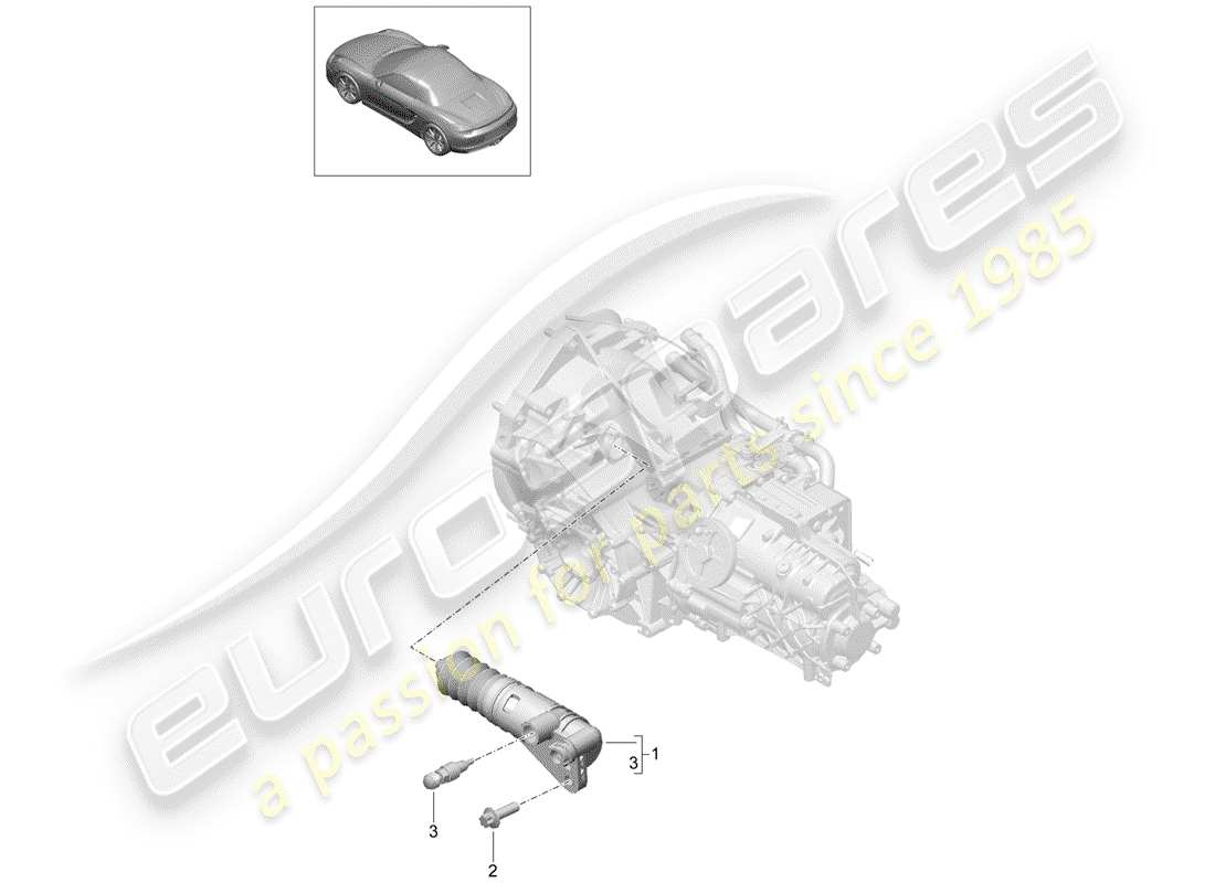 porsche 2012 (981 boxster) debrayage d'embrayage schéma des pièces