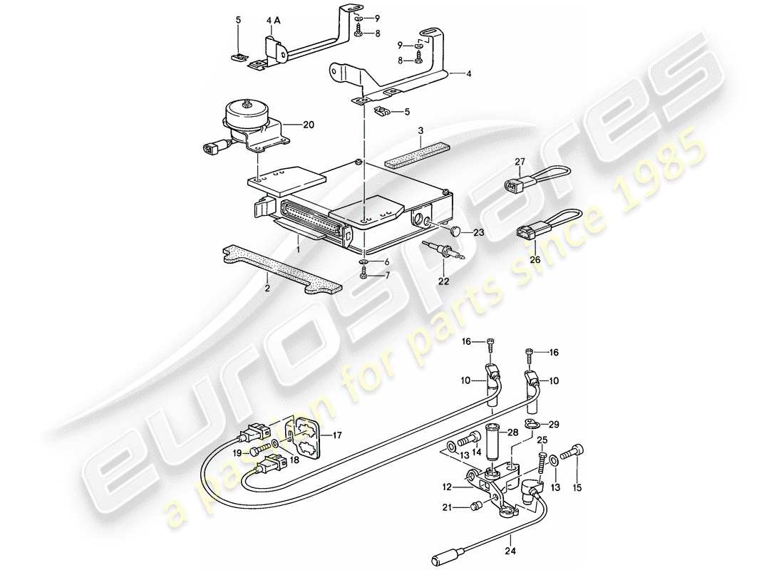 porsche 1987 (924s) électrique du moteur 2 schéma des pièces