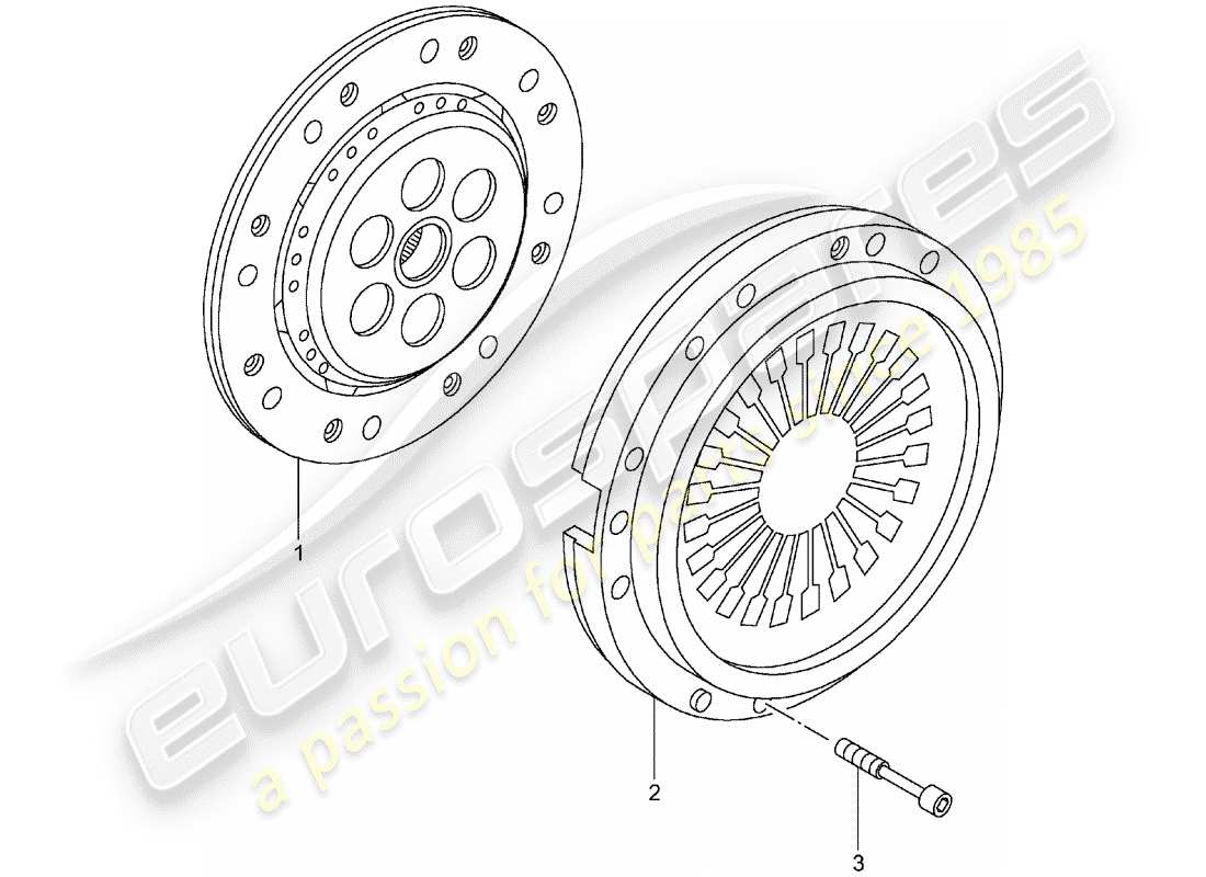 porsche 2005 (996 turbo / gt2) embrayage schéma des pièces