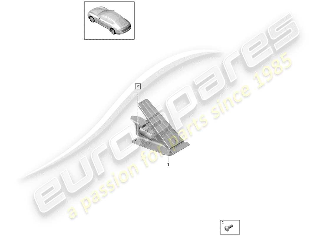 porsche 2020 (panamera 971-1) frein et acc. ensemble de pédales schéma des pièces