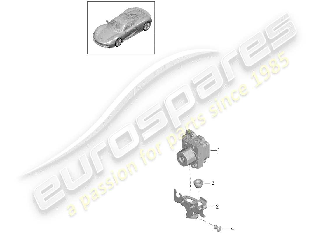porsche 2015 (918 spyder) unite hydraulique schéma des pièces