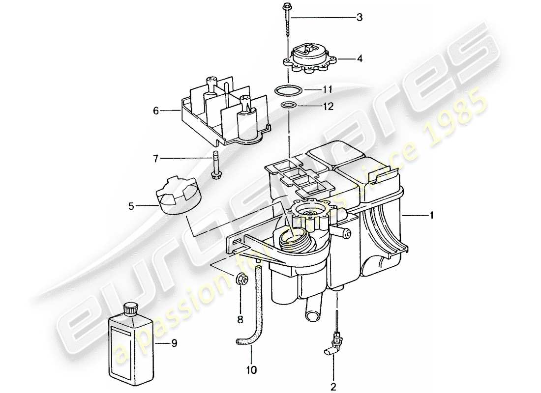 porsche 2000 (996) refroidissement par eau schéma des pièces
