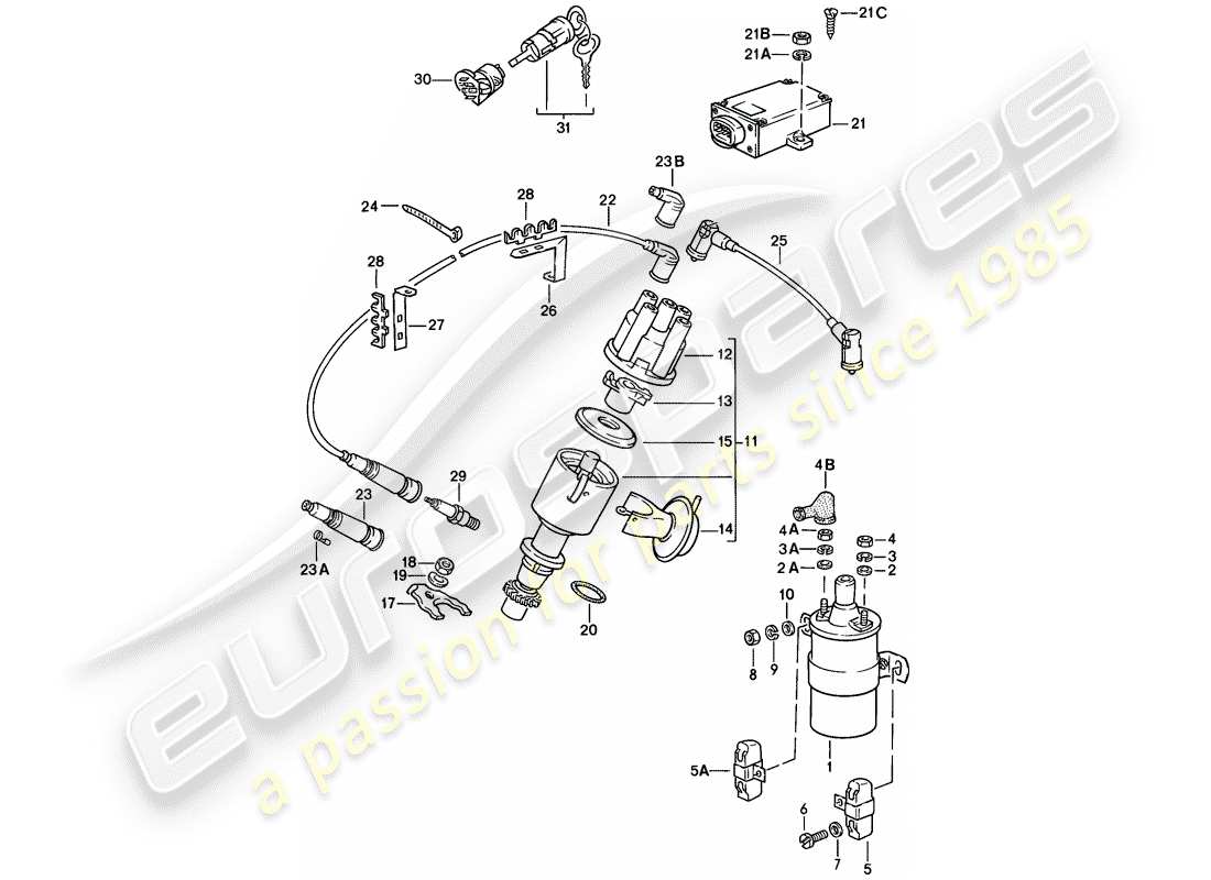 porsche 1977 (924) électrique du moteur 2 - voir informations techniques - gr.2 nr. 2/86 diagramme de pièce