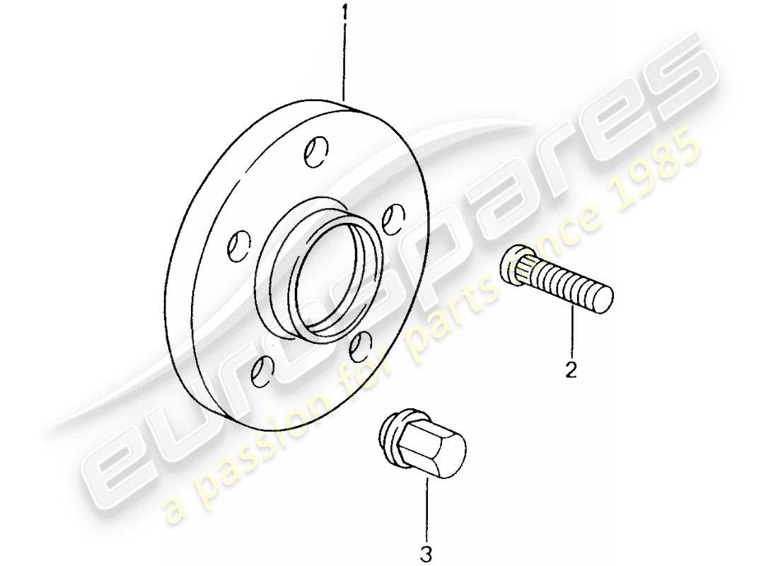 porsche 2010 (tequipment) élargissement de voie schéma des pièces