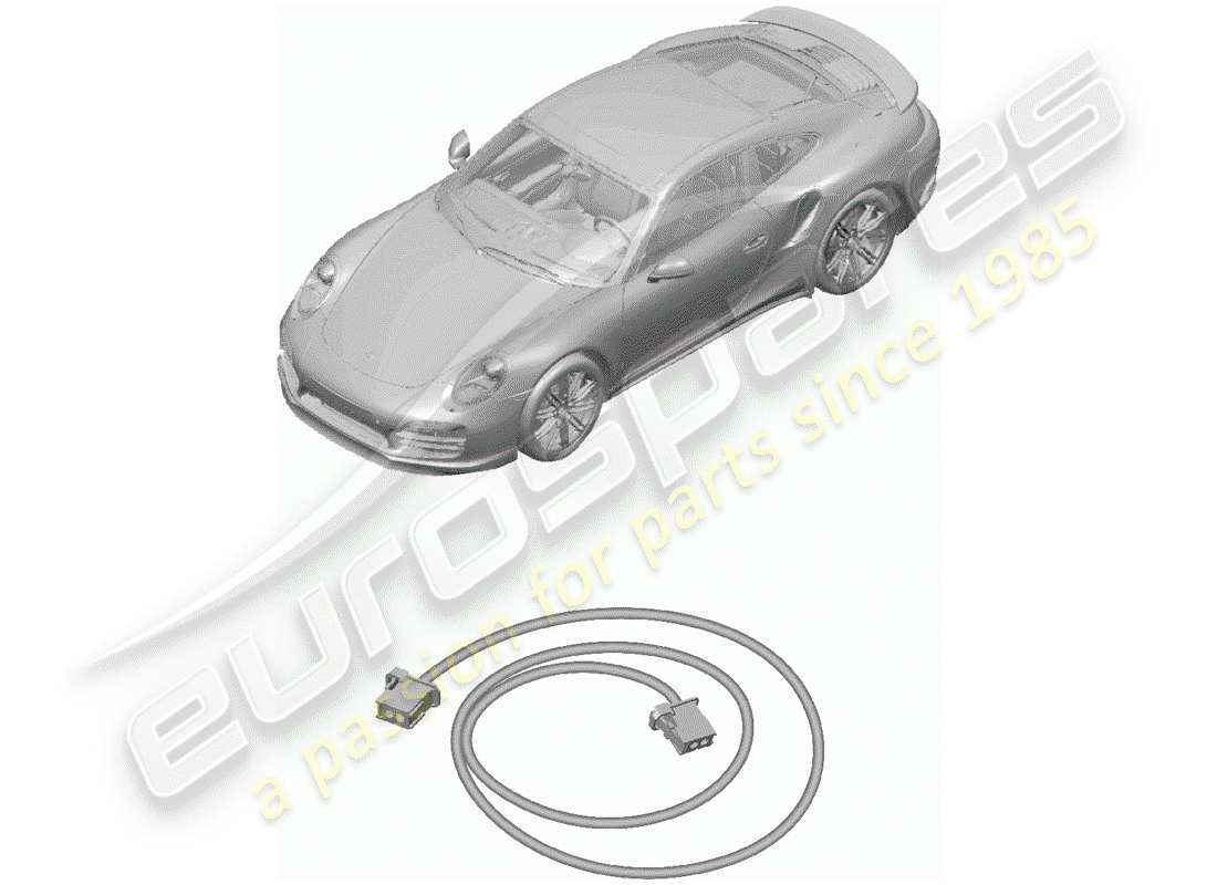 porsche 2014 (991-1 turbo) fibre optique légère schéma des pièces