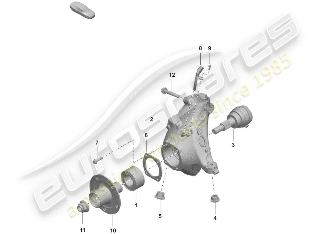 porsche 2020 (992-1) support de roue schéma des pièces