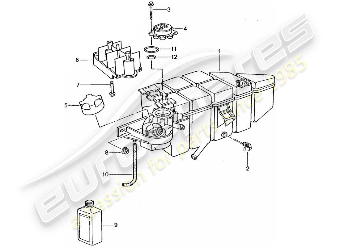 porsche 2002 (996 gt3) refroidissement par eau schéma des pièces