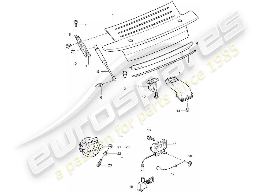 porsche 2009 997-2 turbo / gt2 couverture diagramme de pièce