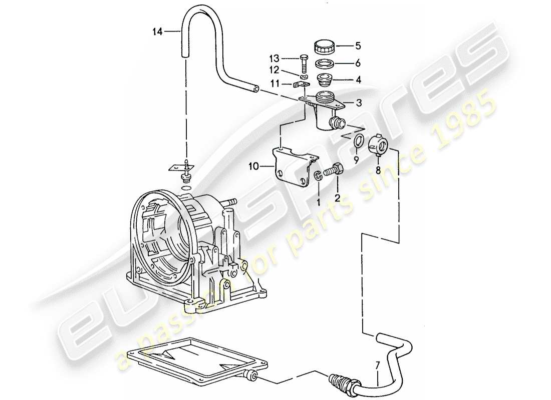 porsche 1990 (944) entree d'huile - pour - transmission automatique - d >> - mj 1989 schéma des pièces