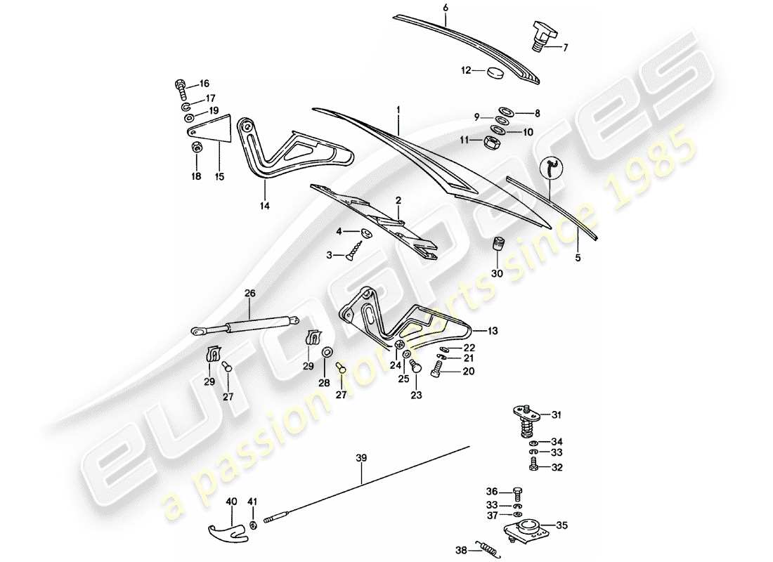 porsche 1978 (911) couverture diagramme de pièce