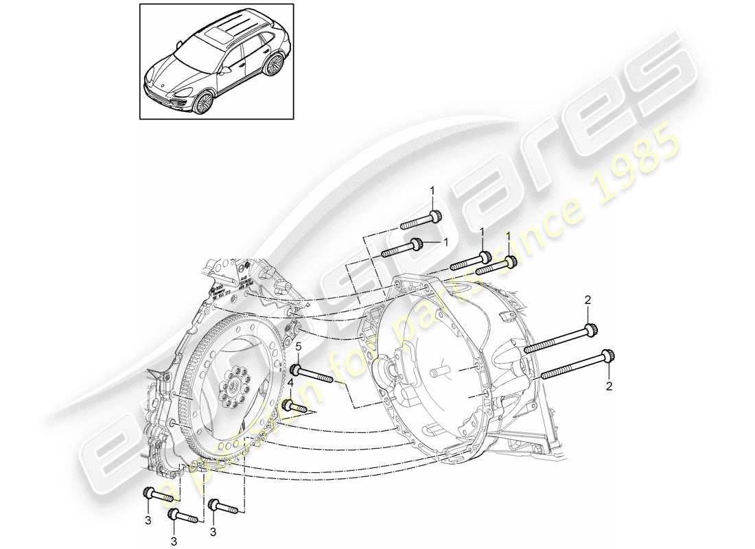 porsche 2016 (cayenne e2 92a) pièces de montage pour moteur et schéma des pièces