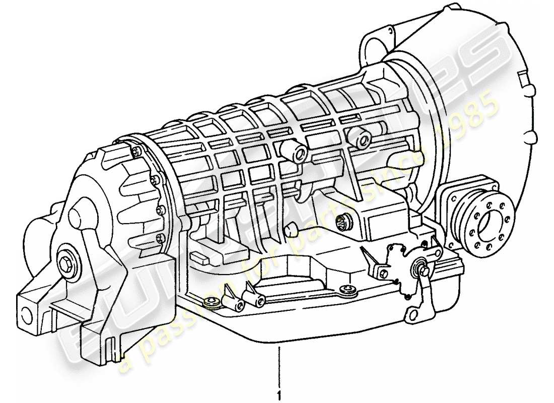 porsche 1993 (refurbished and exchange catalogue) transmission de remplacement schéma des pièces