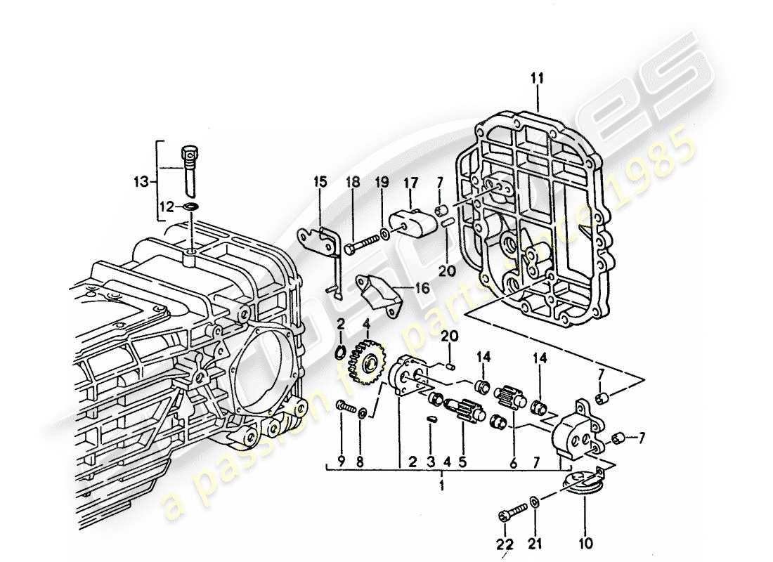 porsche 1994 (928) boite de vitesses manuelle - refroidissement huile - pompe a huile schéma des pièces