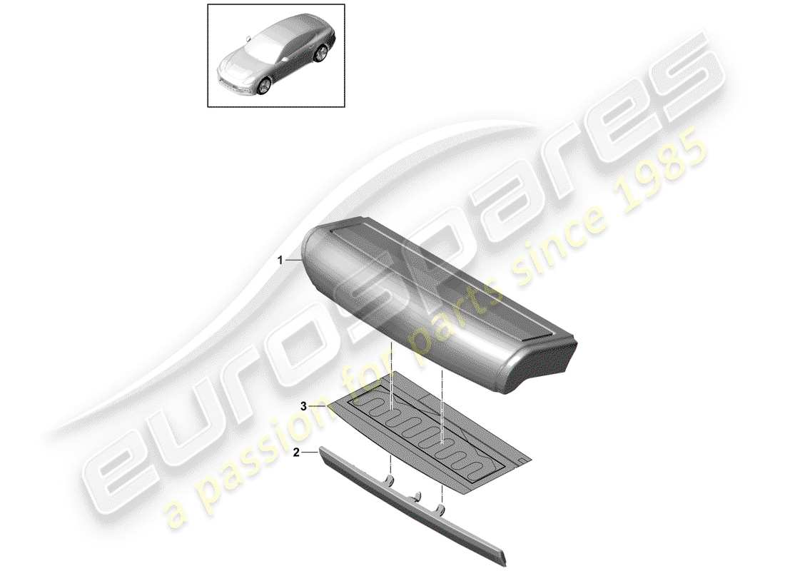 porsche 2018 (panamera 971-1) coussin de siege schéma des pièces