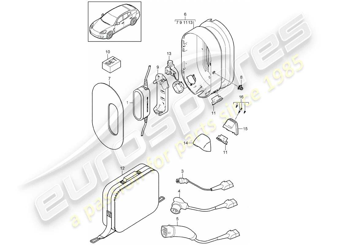 porsche 2011 (panamera 970) unité électronique schéma des pièces