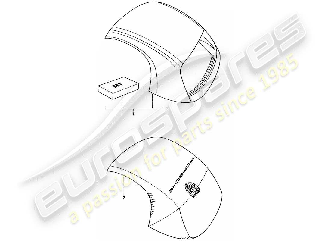 porsche 2011 (tequipment) diagramme des pièces du hardtop
