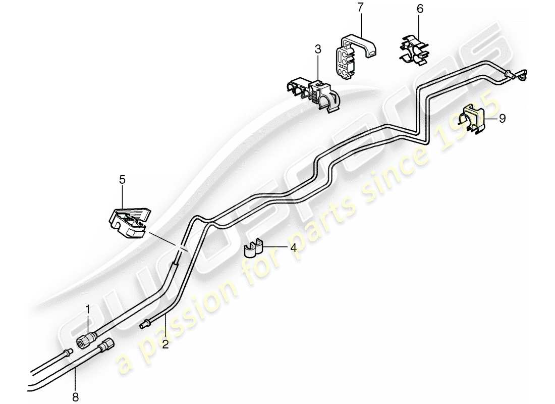 porsche 2007 (997-1 gt3) système de carburant schéma des pièces