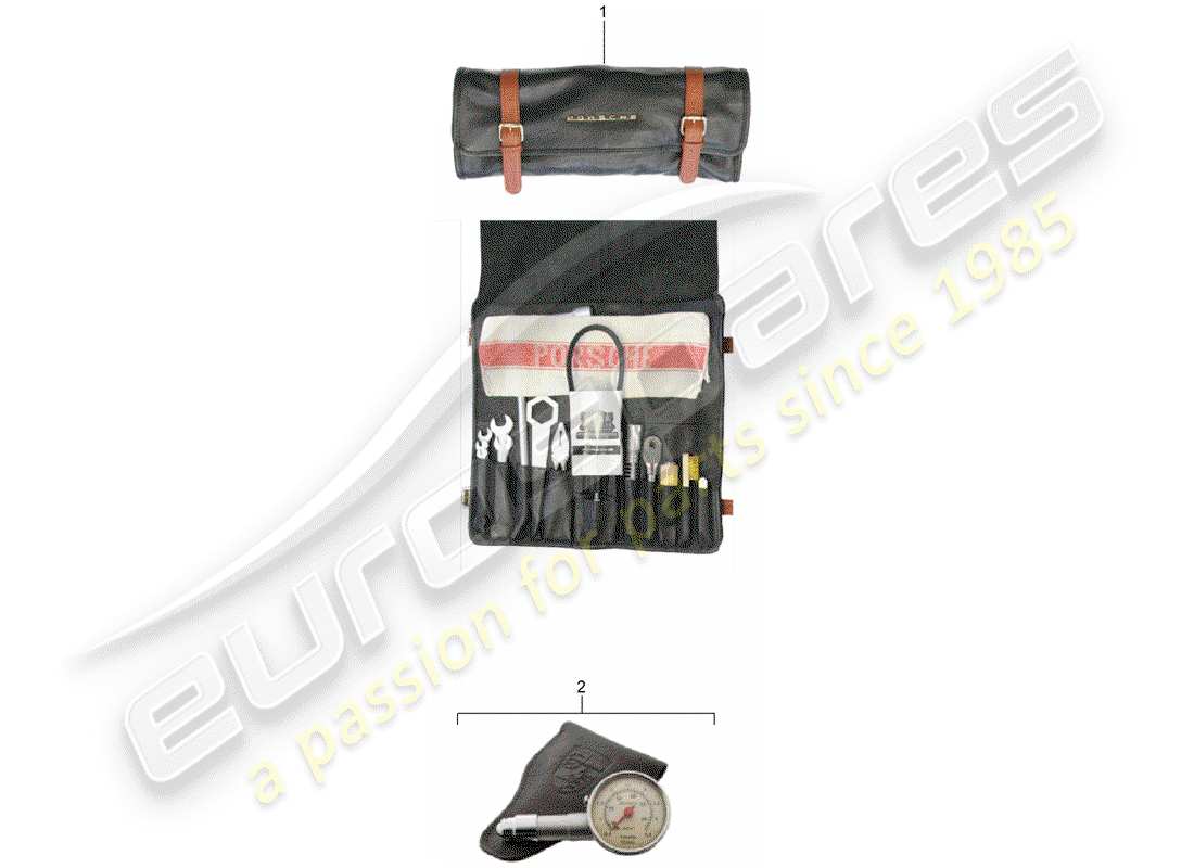 porsche 2007 (accessories) sac à outils schéma des pièces