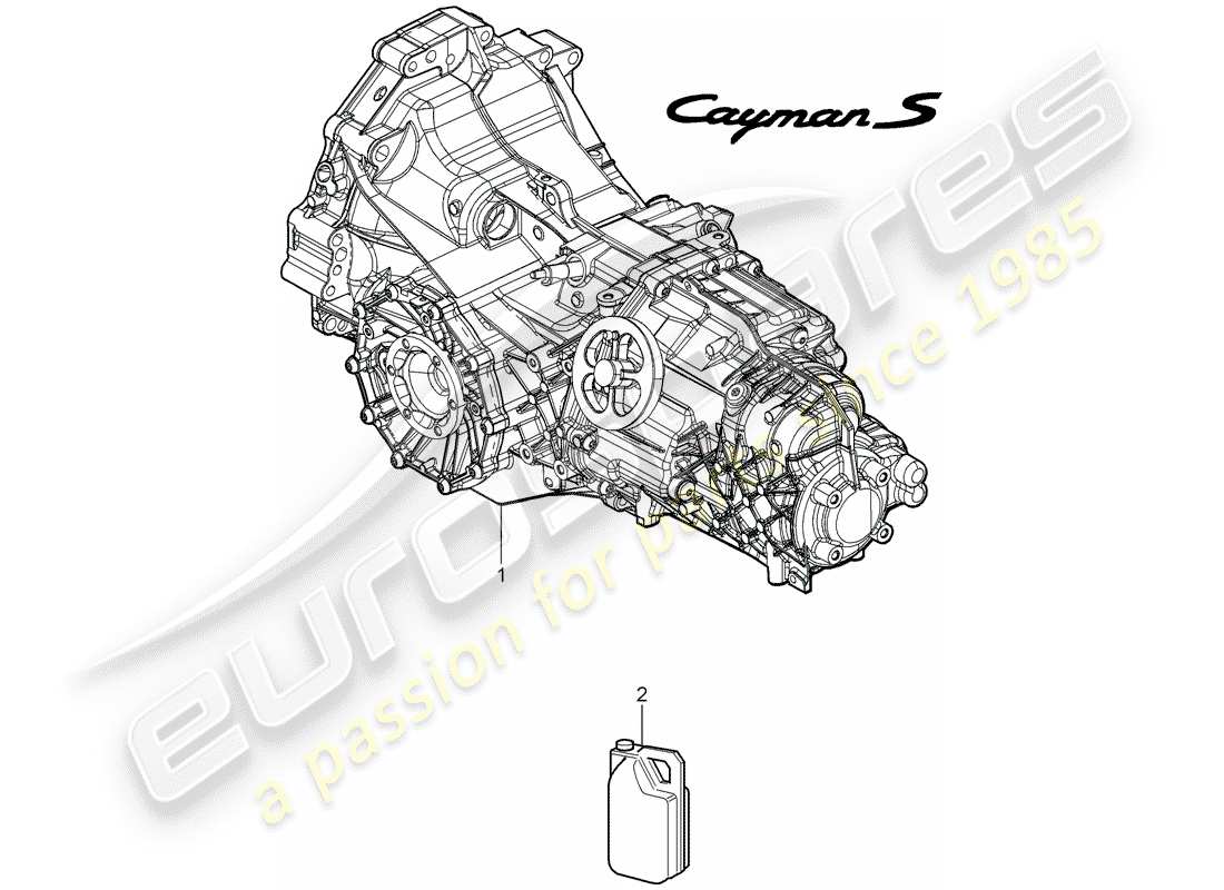 porsche 2007 (987 cayman) transmission de remplacement schéma des pièces