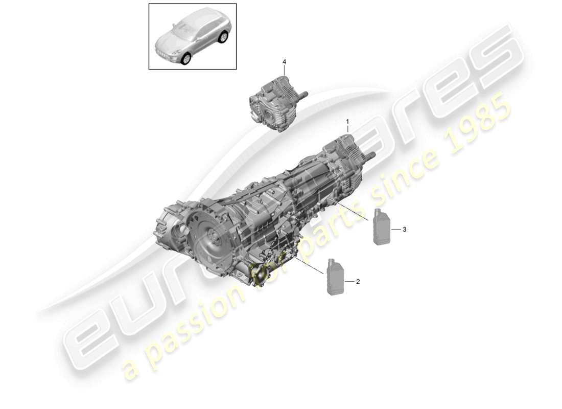 porsche 2017 (macan) 7-speed boîte de vitesses à double embrayage - pdk - voir les informations techniques 3965 26/18 schéma des pièces
