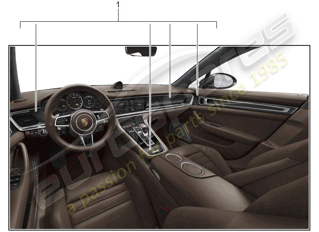 porsche 2016 (tequipment panamera) forfait conception schéma des pièces