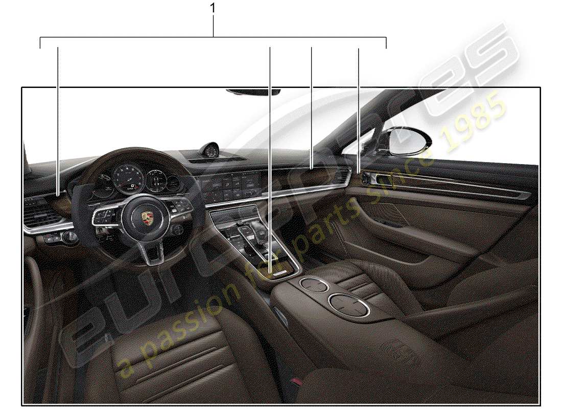 porsche 2016 (tequipment panamera) forfait conception schéma des pièces