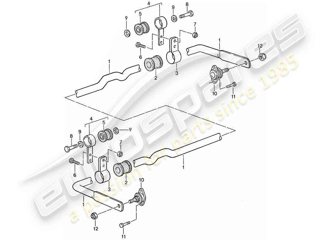 porsche 1987 (959) stabilisateur schéma des pièces