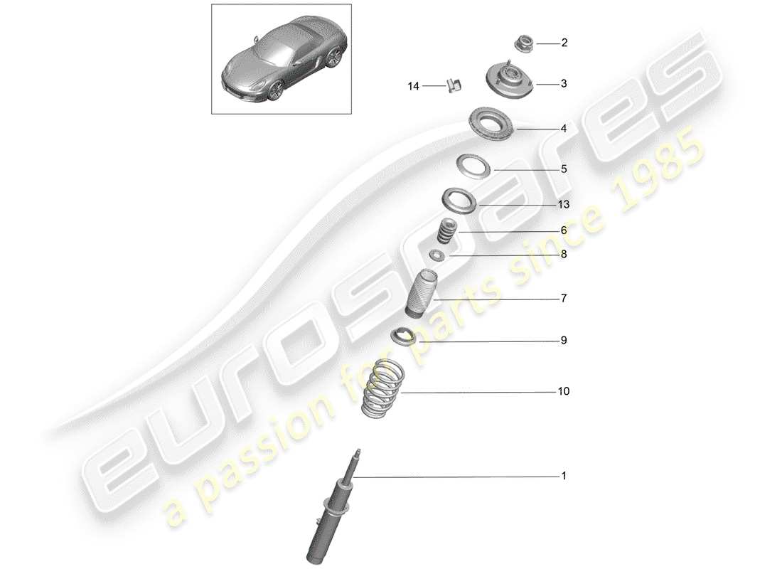 porsche 2016 (981 boxster) amortisseur de vibrations schéma des pièces